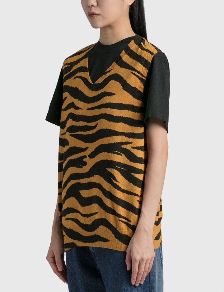 Tiger Printed Sweater Vest Placeholder Image