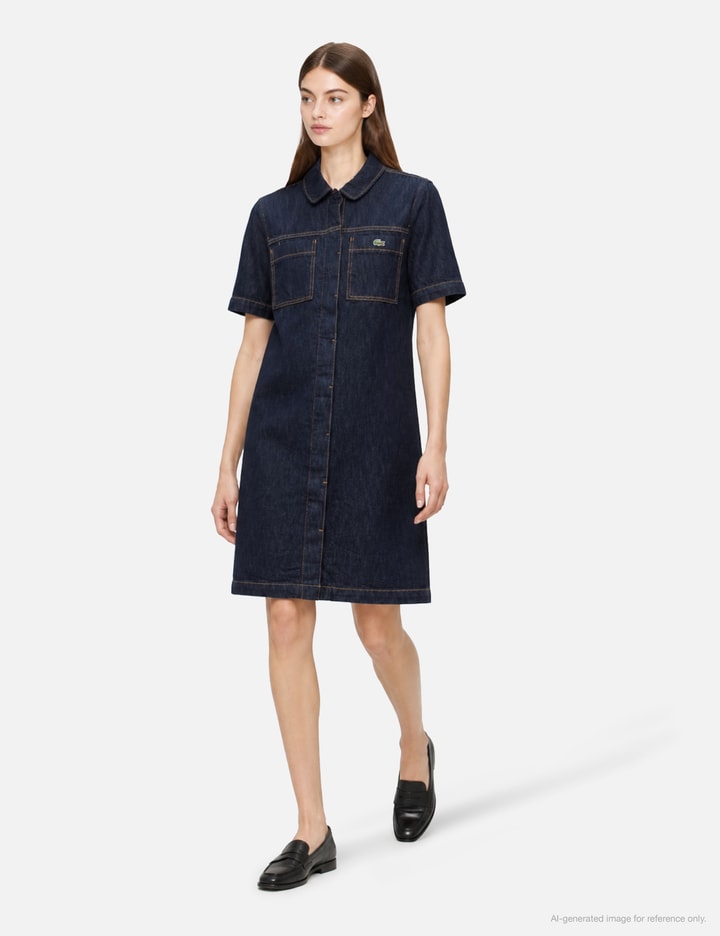 Lacoste Short Sleeved Denim Dress