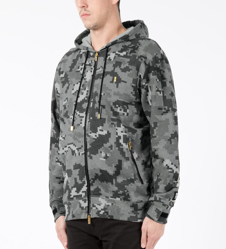 Camo Green Digital Camo Zip Up Hoodie Placeholder Image