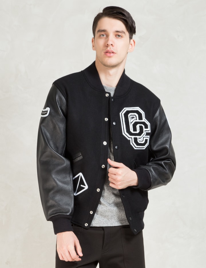 Opening ceremony varsity jacket outfit