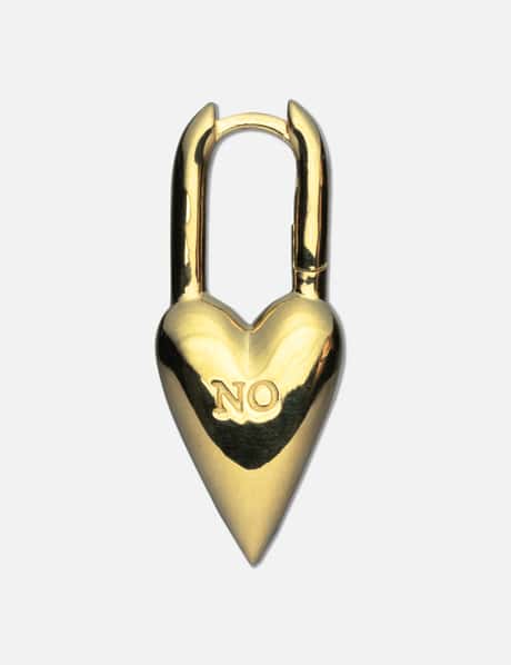 AVGVST Yes-No Heart Lock Earring  Gold Plated