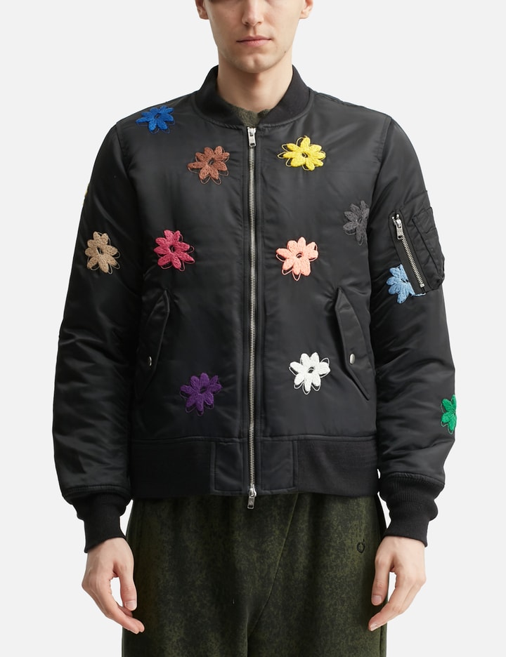 Flower Embroidery Flight Jacket Placeholder Image