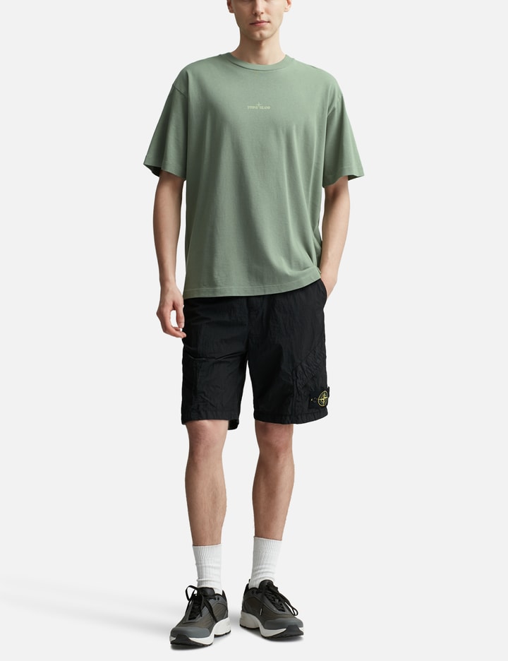 Shop Stone Island 'camo One' Print Short-sleeve T-shirt In Green