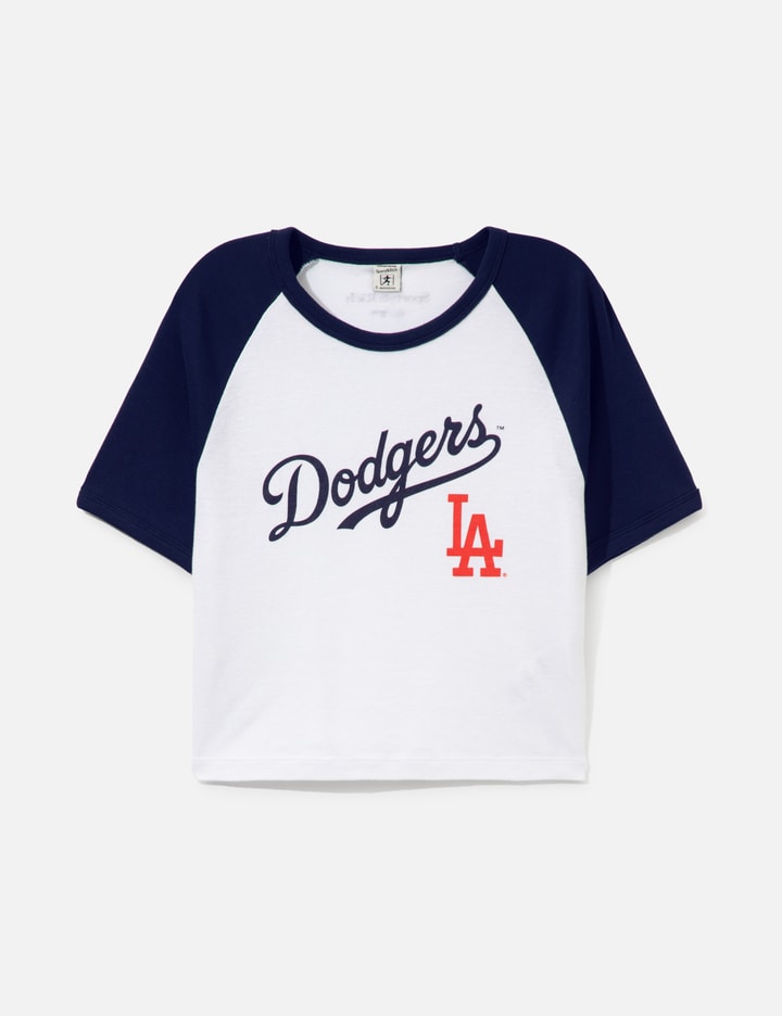 Sporty & Rich Dodgers Serif Baby Baseball T-Shirt