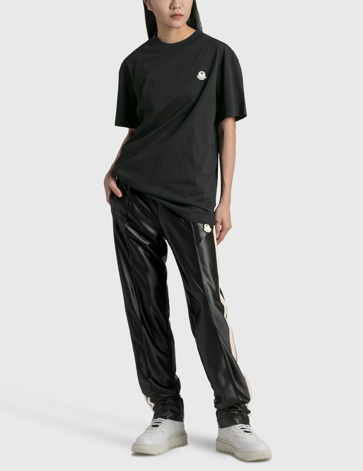 Shop Moncler Genius 8 Moncler Palm Angels Shiny Sweatpants In Black