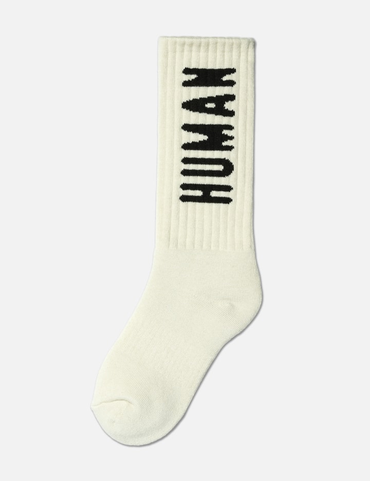 Shop Human Made Hm Logo Socks In White