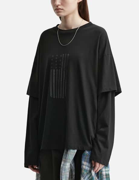 Graphic Double Layer Tee (American Flag) view 7