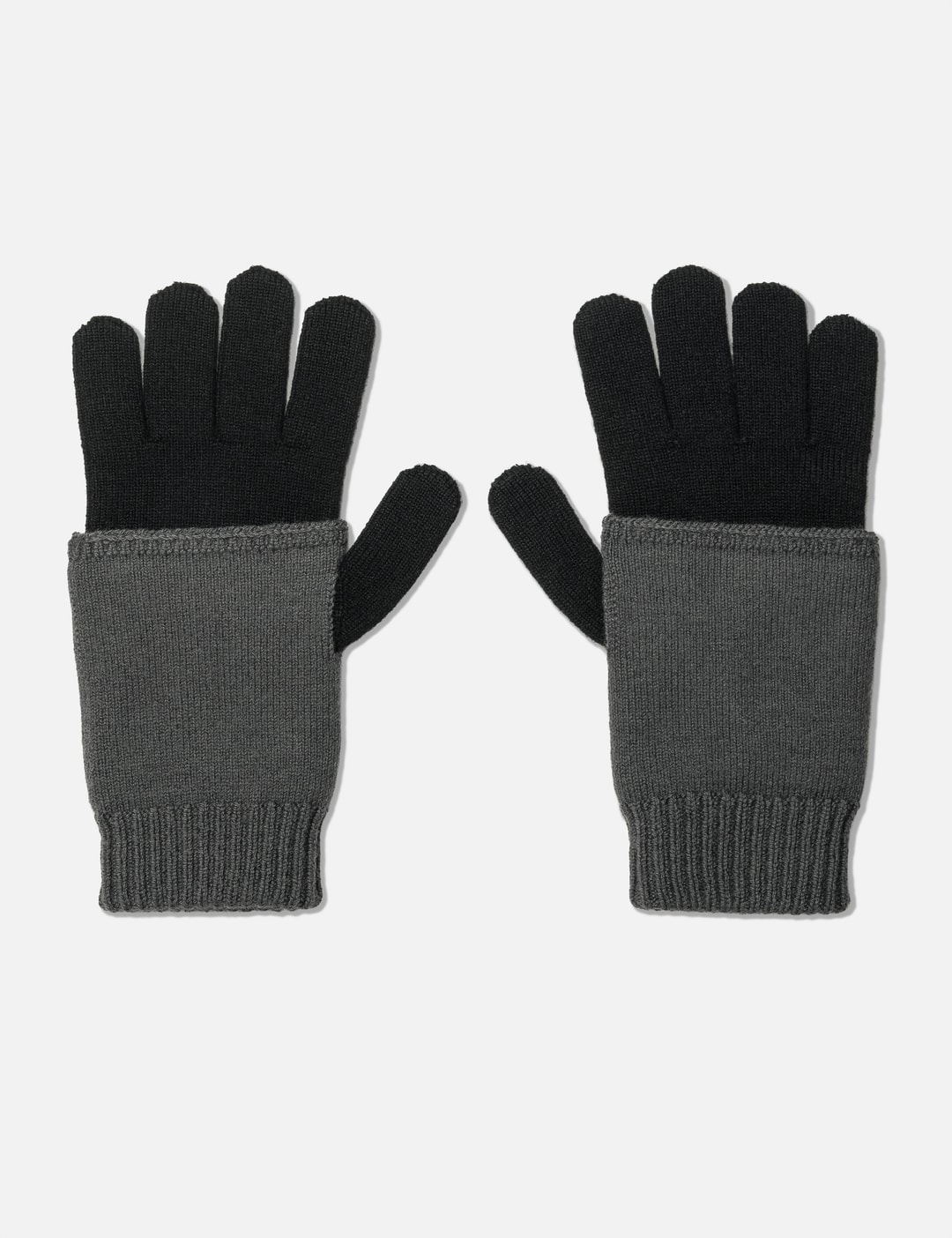 Two-Tone Knit Gloves view 4