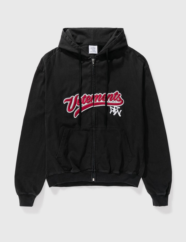 Vetements Embroidery Zip Up Hoodie Placeholder Image