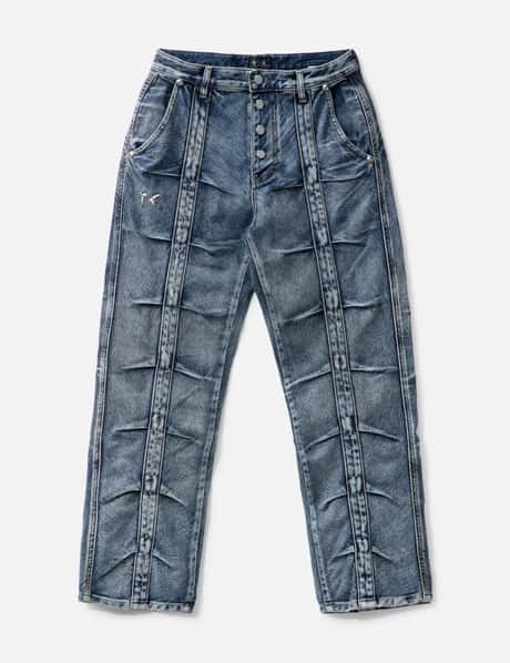 THUG CLUB Gathered Tuck Jeans