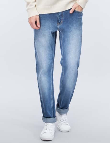 Wood Wood Wes Classic Blue Vintage Jeans HBX