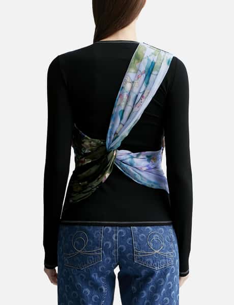 Regenerated Silk Scarves Draped Top view 9