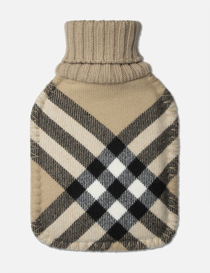 Burberry Check Cashmere Wool Hot Water Bottle In Brown