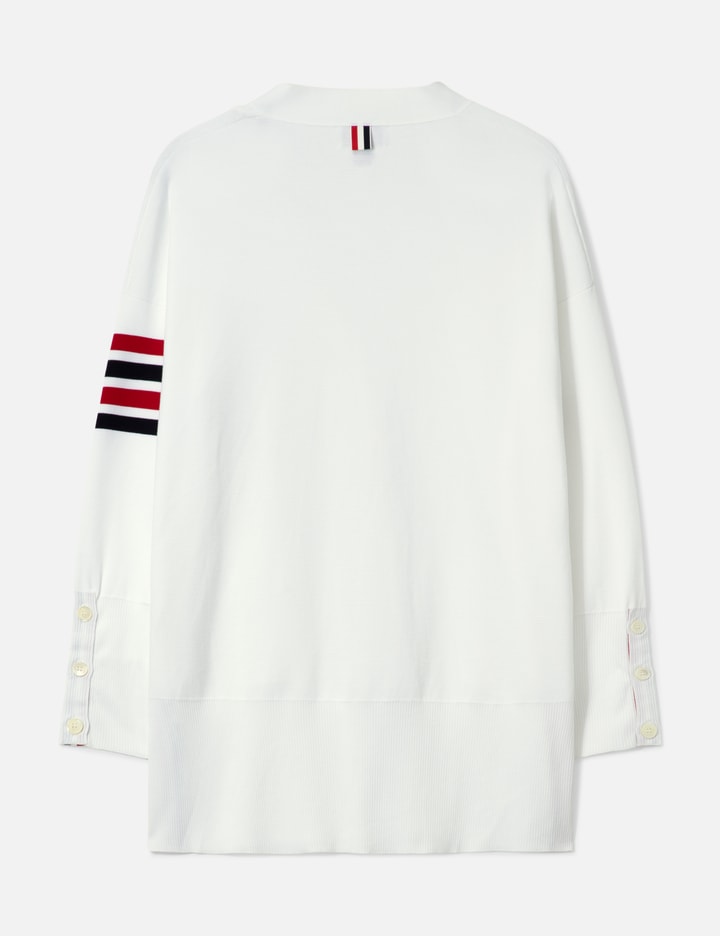 Milano Stitch Exaggerated V Neck Cardigan Placeholder Image