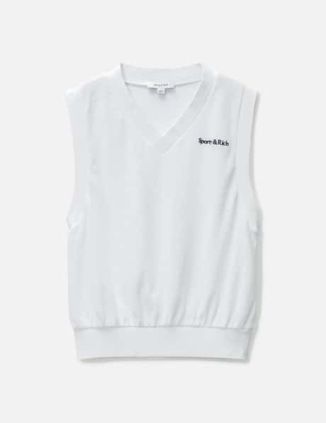 Sporty & Rich Serif Logo Terry Vest