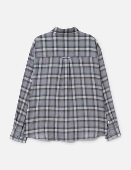 Seersucker Ombre Checkered Shirt view 8