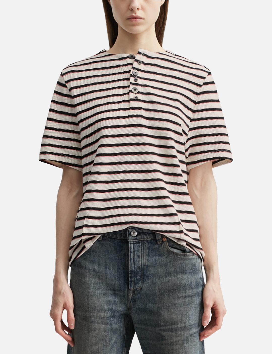 Henley Neck T-Shirt Product. 23 view 18