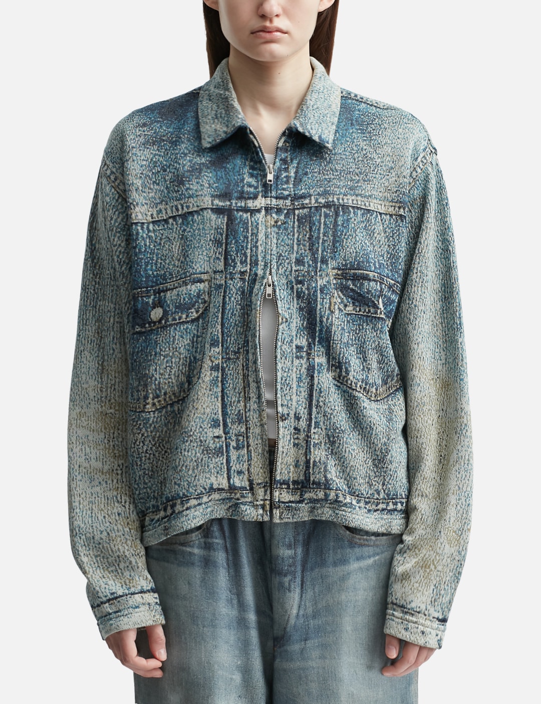 Knit Denim Jacket Knit Denim Jacket