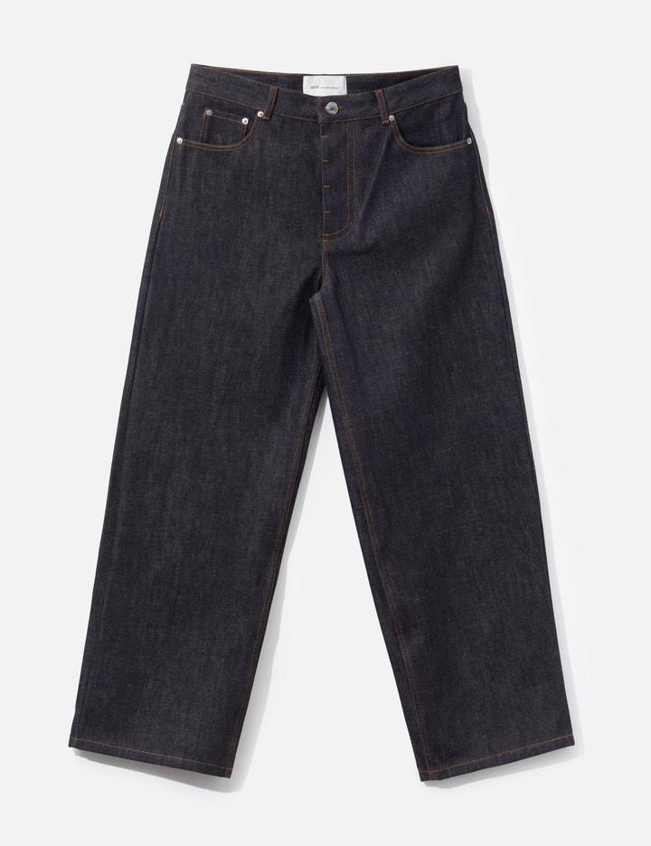Ami Blue Baggy-Fit Cotton Jeans