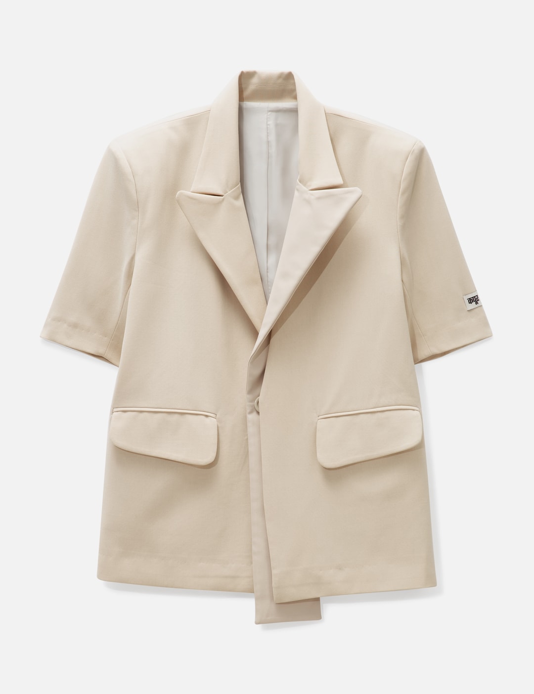 Short Sleeves Mix Media Blazer view 8