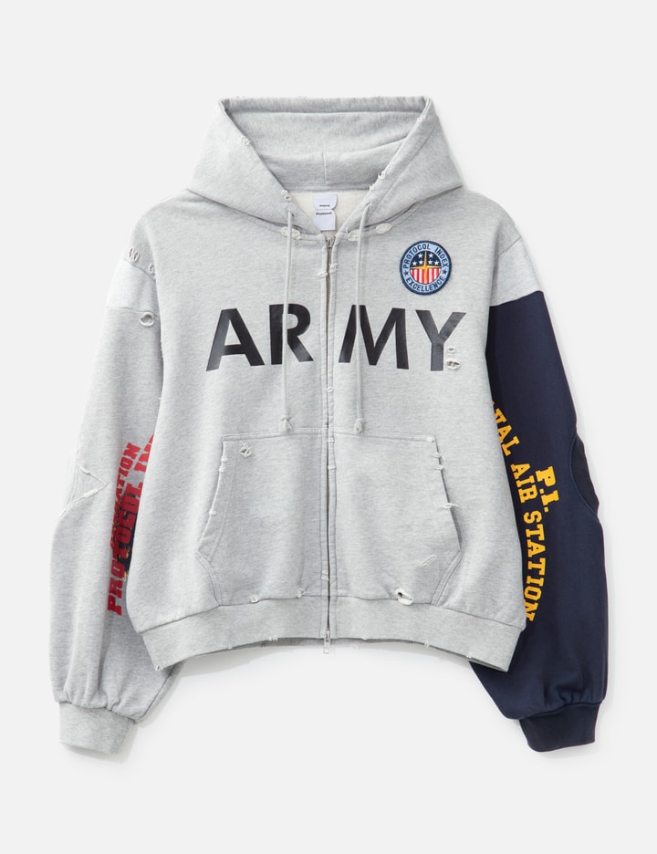 Reconstructed Sweatshirts Zip Hoodie Placeholder Image