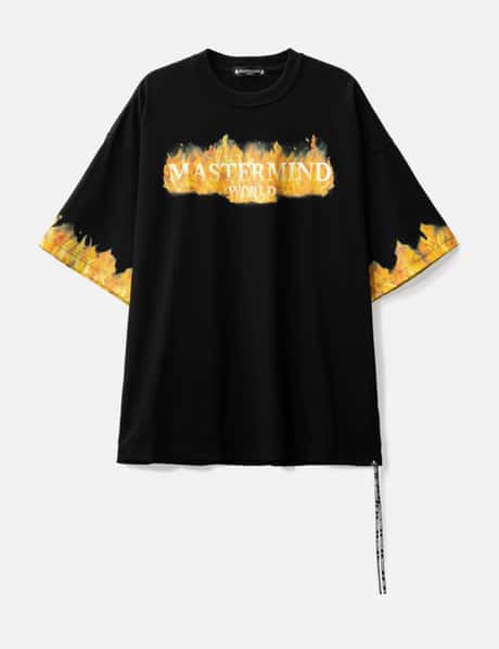 Mastermind World オーバーサイズ ファイヤー ショートスリーブ Tシャツ
