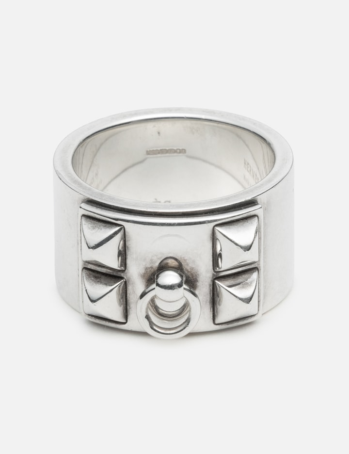 HERMÈS Sterling Silver Collier De Chien Ring