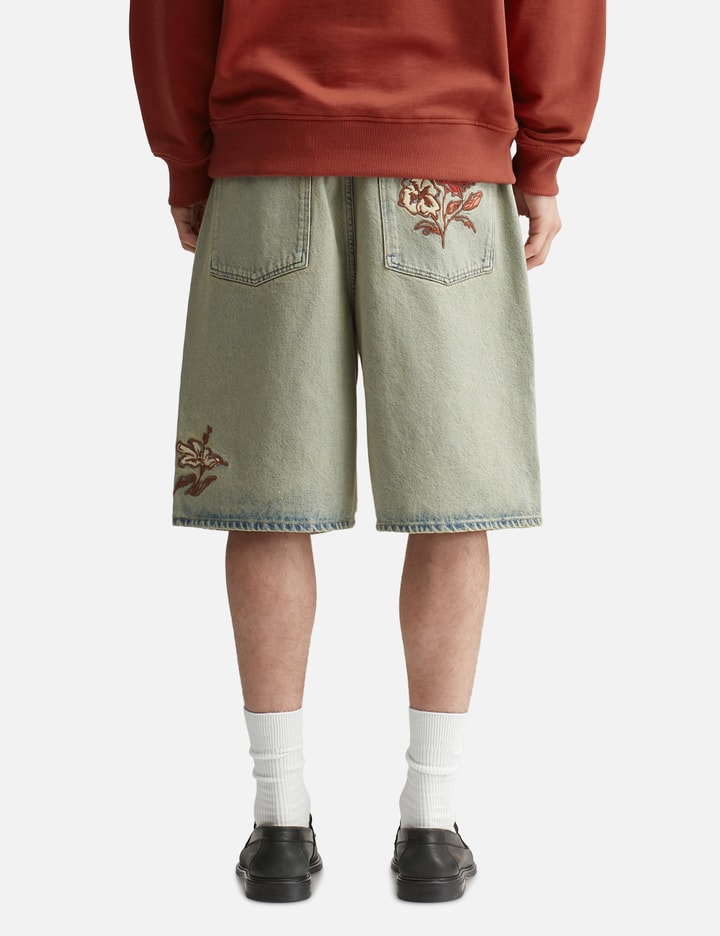 Short Jean Dusty Brodé Fleurs view 4