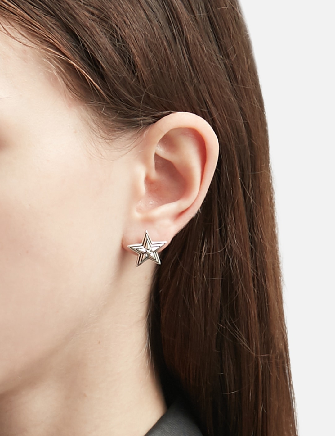 Large Star In Star Stud Earring view 6