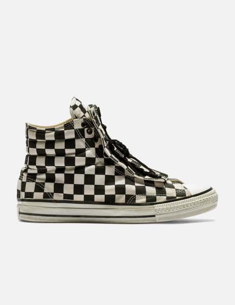 NUMBER (N)INE Checkerbord Zip Sneakers