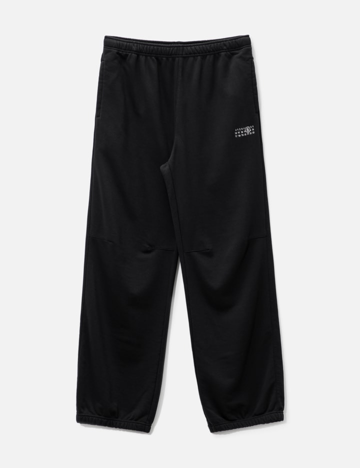 Shop Mm6 Maison Margiela Logo Sweatpants In Black