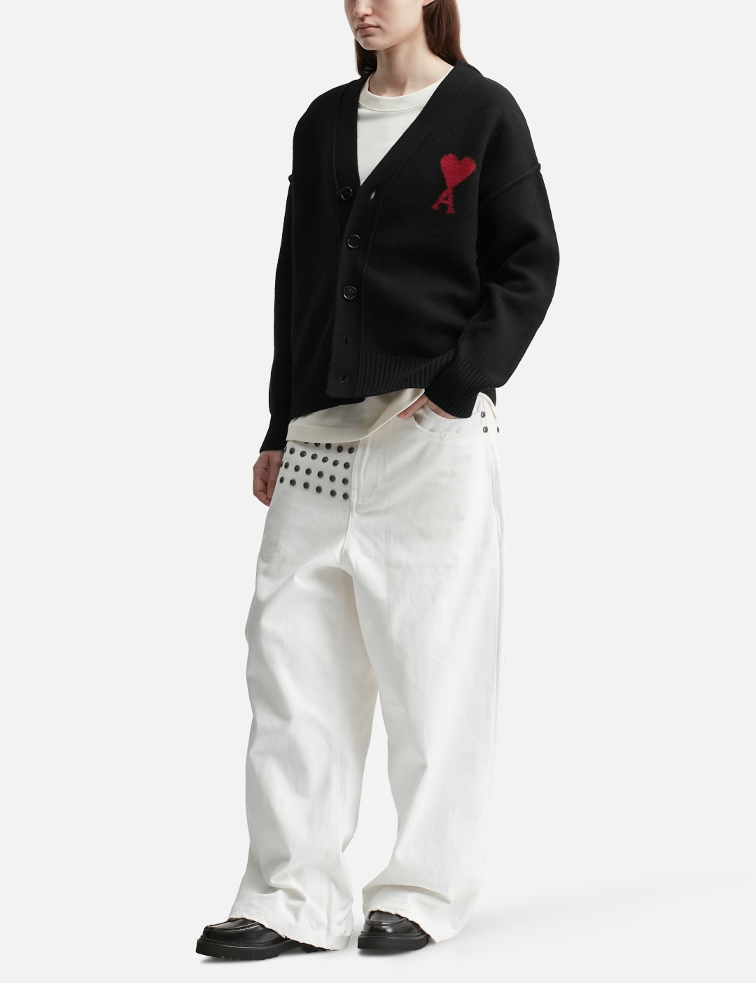 Cardigan With Contrasted Ami De Coeur view 12
