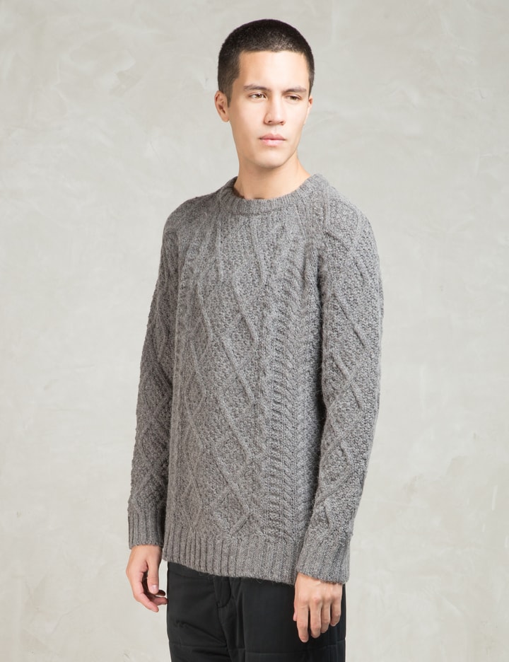Grey Cable Knit Sweater Placeholder Image