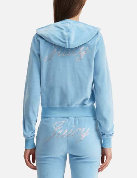 & Rich X Juicy Couture Script Velour Zip Hoodie view 12
