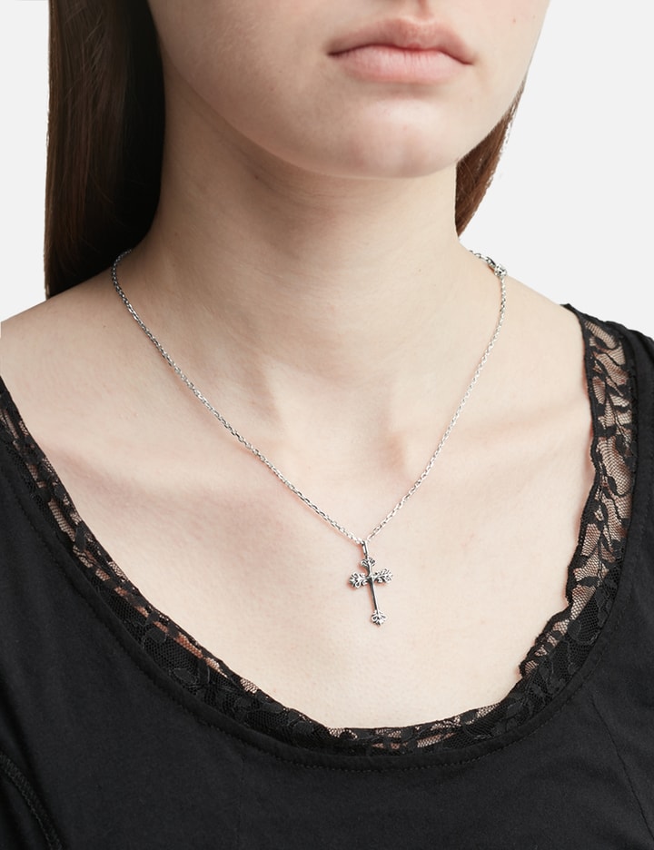 MIDNIGHTFACTORY Cross Pendant Necklace (Oxidised)