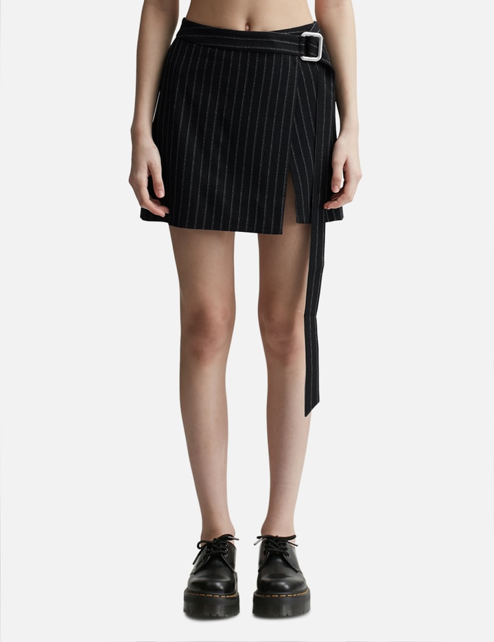 Ami Alexandre Mattiussi Mini Skirt With Slit In Black