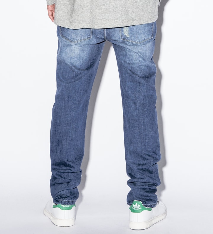 Indigo Distressed Essential Denim Jeans Placeholder Image