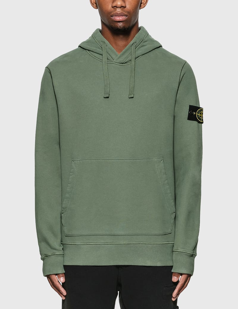 stone island hoodie sage