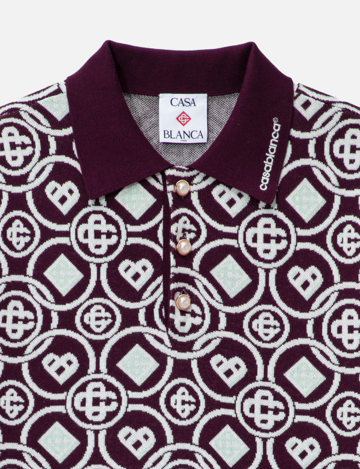 Monogram Cotton Knit Polo Shirt Placeholder Image