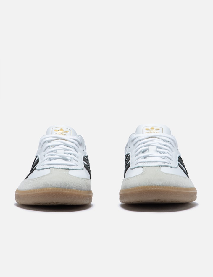 Adidas Originals Adidas Men's White Core Black Gold Me Sambae Suede And Leather Low-top Trainers In White