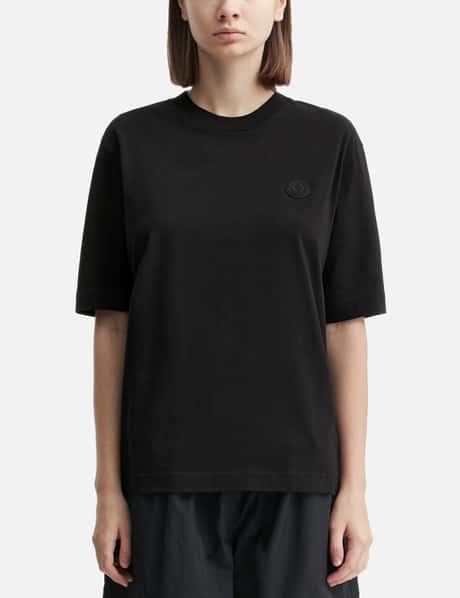 Moncler Silicone Logo Patch Cotton T-Shirt