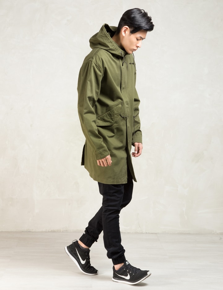Olive Hooded Military Jacket Placeholder Image