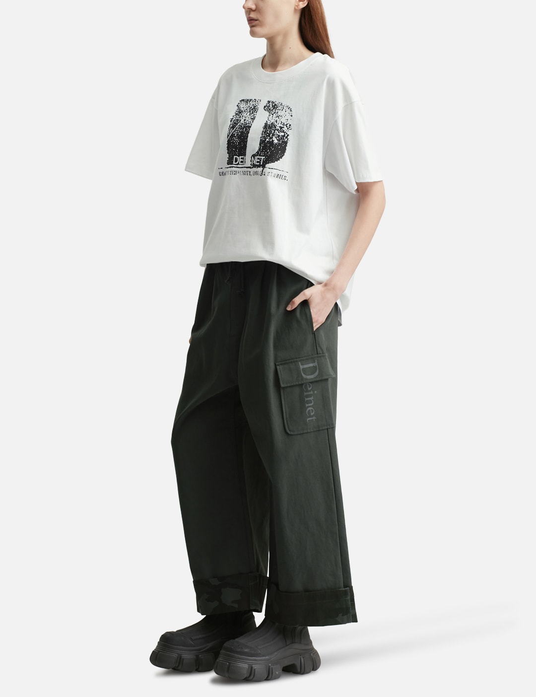 D Accent Crack Logo T-Shirts White view 16