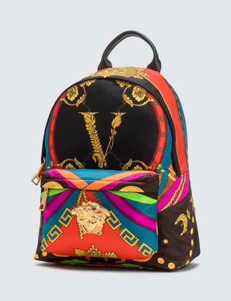 Versace - Barocco Rodeo Print Palazzo Backpack | HBX display picture 1