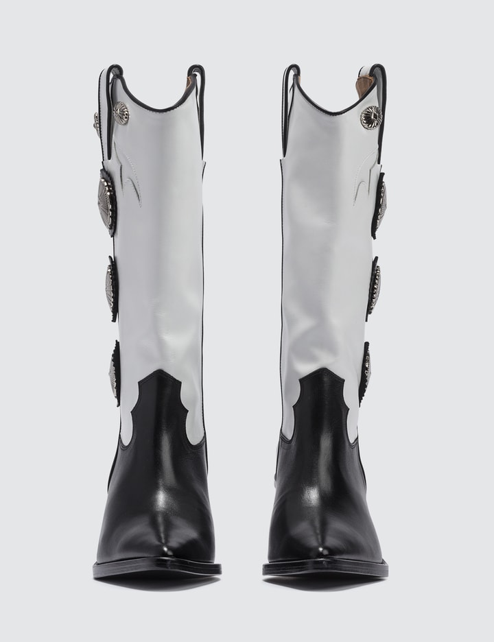 Western Harness Leather Long Boots Placeholder Image