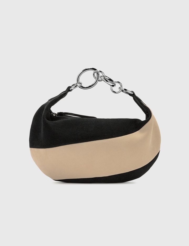 Bougie Black And Oat Suede Leather Shoulder Bag Placeholder Image