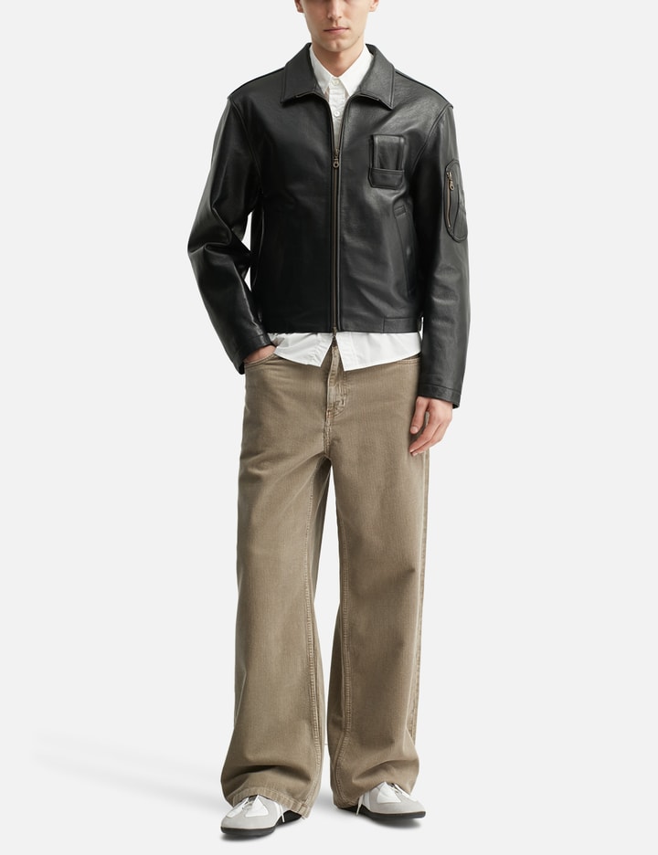 Goat Skin Pilot Leather Jumper Placeholder Image