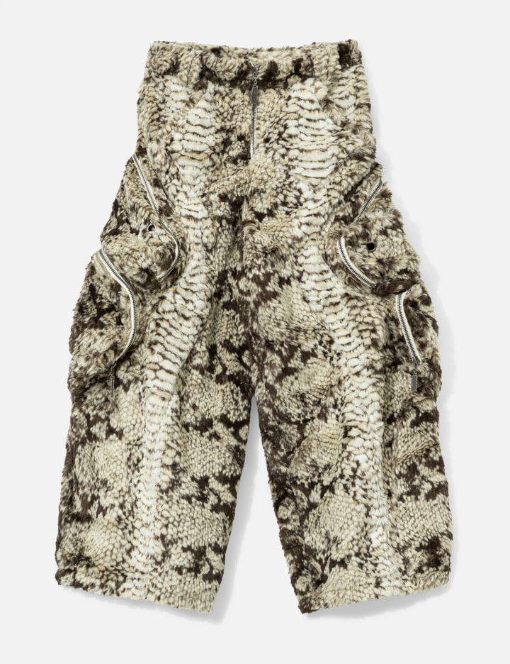 Thought We Friends Snakes Pants Faux Fur Pocket Pants