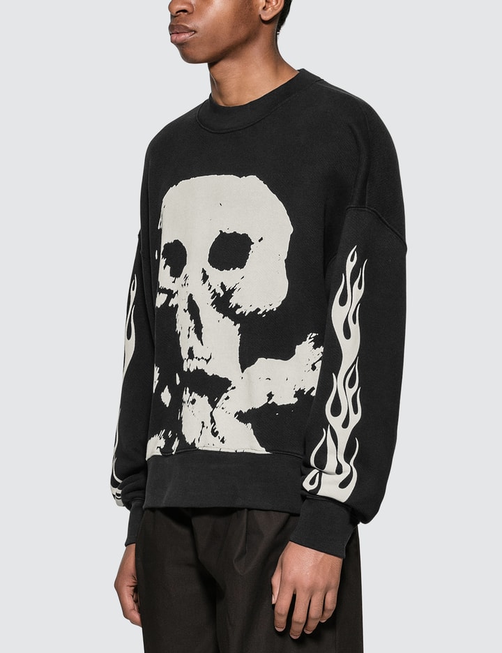 Skull And Flames Sweatshirt Placeholder Image