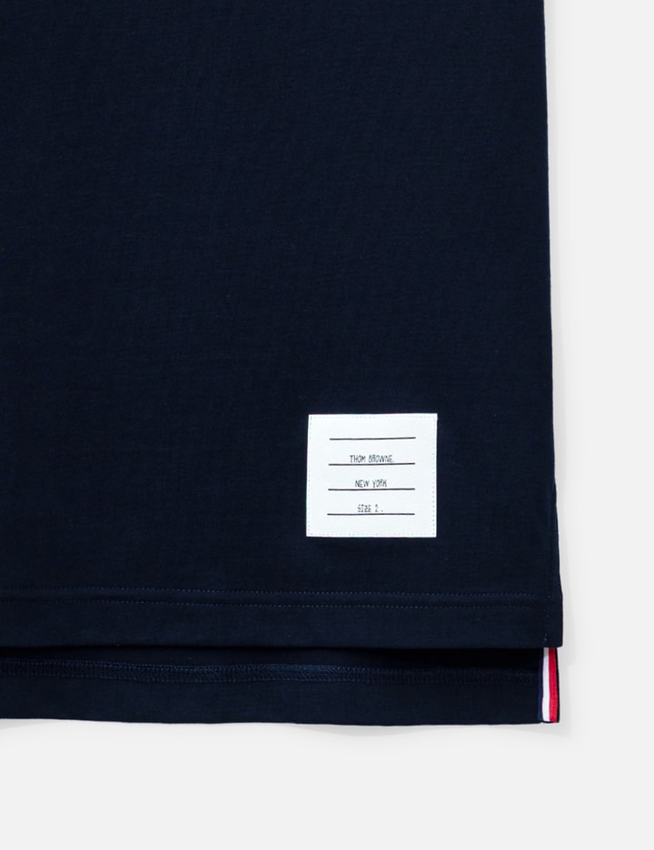 Thom Browne Rwb Knit Trim T-shirt In Black
